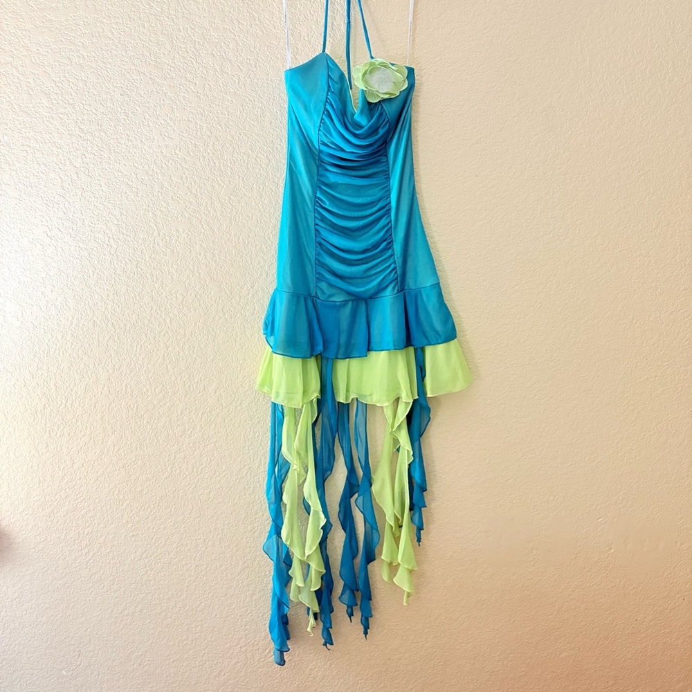 Y2K Rampage Teal and green fairy Dress